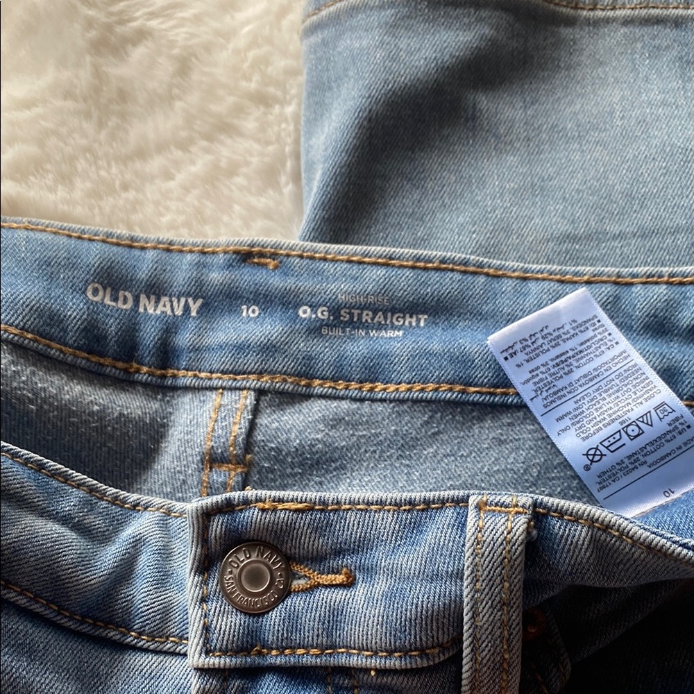 Old Navy Light Blue O.G. Straight Jeans - Picture 2 of 2